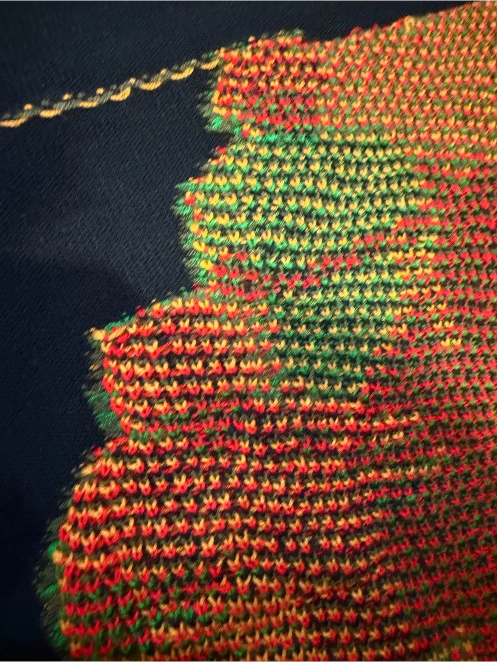 Black Crewneck Sweater with Polo Players Graphic